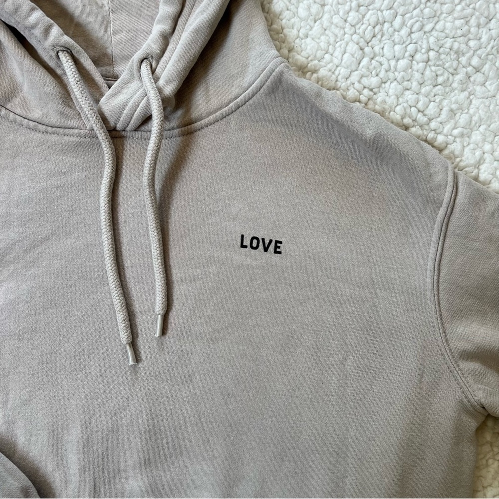 H&M Light  Beige Sweatshirt Hoodie - Picture 4 of 7